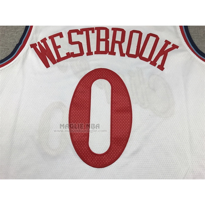 Maglia
 Russell Westbrook NO 0 Los Angeles Clippers Association 2024-25 Bianco
